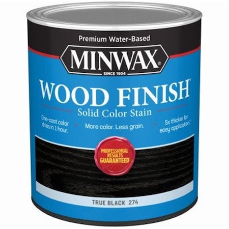 Homepage 1 qt. Wood Finish Stain, Water-Based, Solid Color - True Black HO3852469